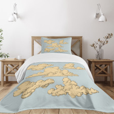 Vintage Clouds in the Sky Bedspread Set