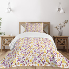 Ear of Wheat and Leaves Bedspread Set