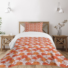 Overlapping Lotus Flower Bedspread Set