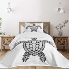 Zentangle Doodle Motifs Bedspread Set