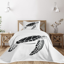 Monotone Caretta Caretta Bedspread Set