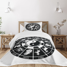 Chinese Horoscope Wheel Bedspread Set