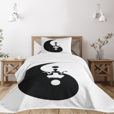 Silhouette Lotus Pose Bedspread Set