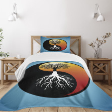 Abstract Tree and Root Bedspread Set