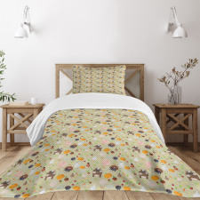 Cartoon Barnyard Crop Bedspread Set