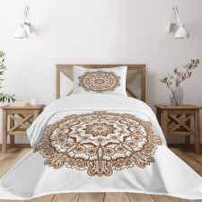 Monochrome Circles Ornate Bedspread Set