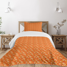 Warm Colored Rowan Branch Bedspread Set