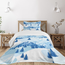 Snowy Fir Forest Bedspread Set