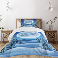 Snowy Hills Pattern Bedspread Set