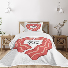 Yummy Bacon in My Heart Bedspread Set