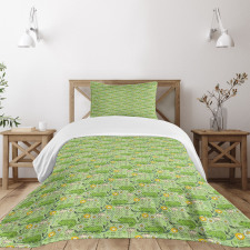 Chameleons on Branches Bedspread Set