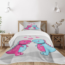 Lover Couple Hearts Bedspread Set