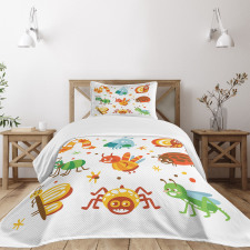 Butterfly Spider Bug Bedspread Set