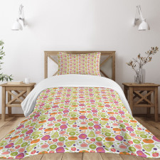 Exotic Food Pattern Bedspread Set