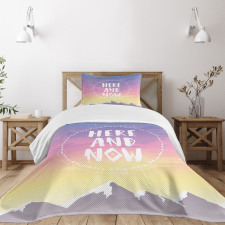 Mountains and Dreamy Sky Bedspread Set