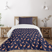 Funny Animals Night Sky Bedspread Set