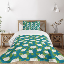 Exotic Wedding Flowers Bedspread Set