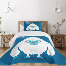 Goofy Cartoon Monster Bedspread Set