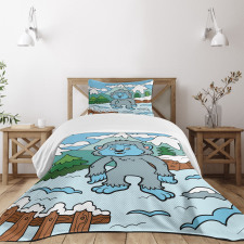 Letter Y Alphabet Color Bedspread Set