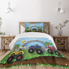 Skid Trail Race Bedspread Set