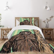 Mysterious Yeti Sketch Bedspread Set