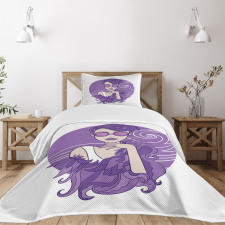 Glam Lady Grunge Hair Bedspread Set