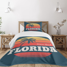 Abstract Miami Sunset Bedspread Set