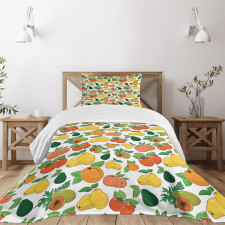 Fresh Fruits Colorful Bedspread Set