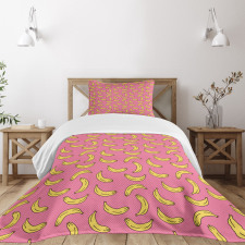 Cartoon Style Bananas Bedspread Set