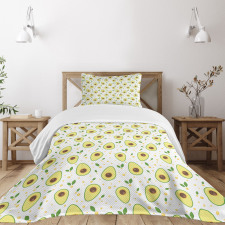 Graphic Avocado Pattern Bedspread Set