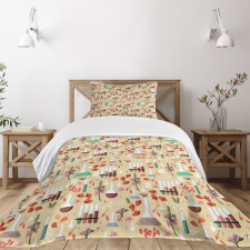 Colorful Leaves Bedspread Set