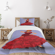 Dance Pose Spanish Lady Bedspread Set