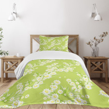 Fresh Green Springtime Bedspread Set