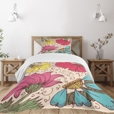 Old Fashioned Artwork Bedspread Set