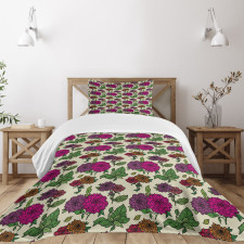 Vintage Blossoms Artwork Bedspread Set