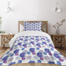 Blossoming Daisies Design Bedspread Set