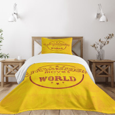 Enthusiasm Words Bedspread Set