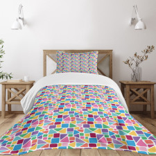 Abstract Mosaic Tile Bedspread Set