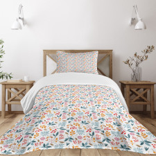 Foliage of Autumn Season Bedspread Set