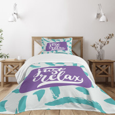 Calligraphic Message Bedspread Set