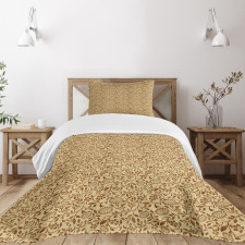 Worn out Curled Stems Bedspread Set