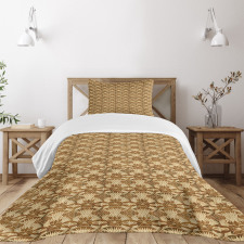 Antique Flower Pattern Bedspread Set