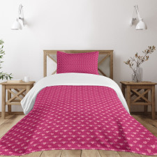 Doodle Pink Love Bedspread Set