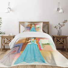 Victorian Royal Woman Bedspread Set