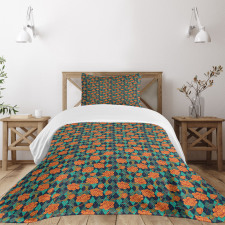 Baroque Style Blossoms Bedspread Set