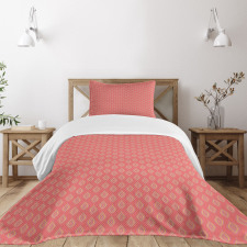 Vintage Style Ogee Motifs Bedspread Set