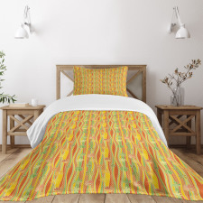 Colorful Skew Vertical Waves Bedspread Set