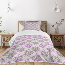 Shabby Rose Blossoms Bedspread Set
