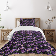 Tender Crocus Bouquet Bedspread Set