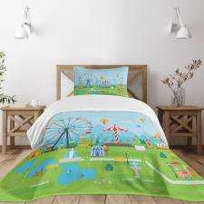 Amusement Park Bedspread Set